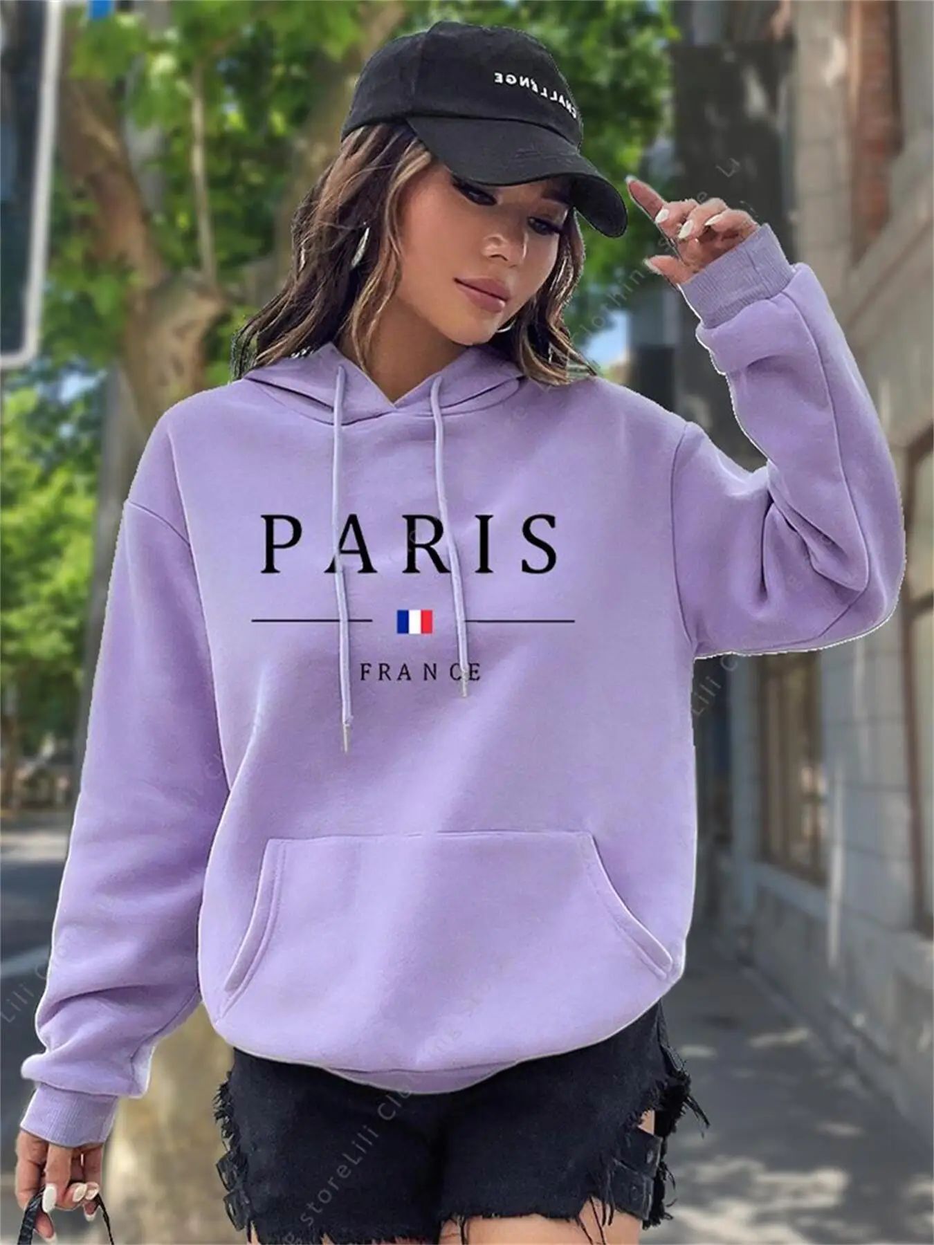 PARIS Graphic Letter Hoodies W - Winter Clothing Drawing ulasan dan harga